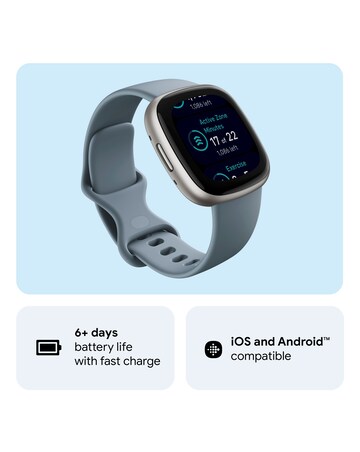 Fitbit Versa 4 Smart Watch - Waterfall Blue