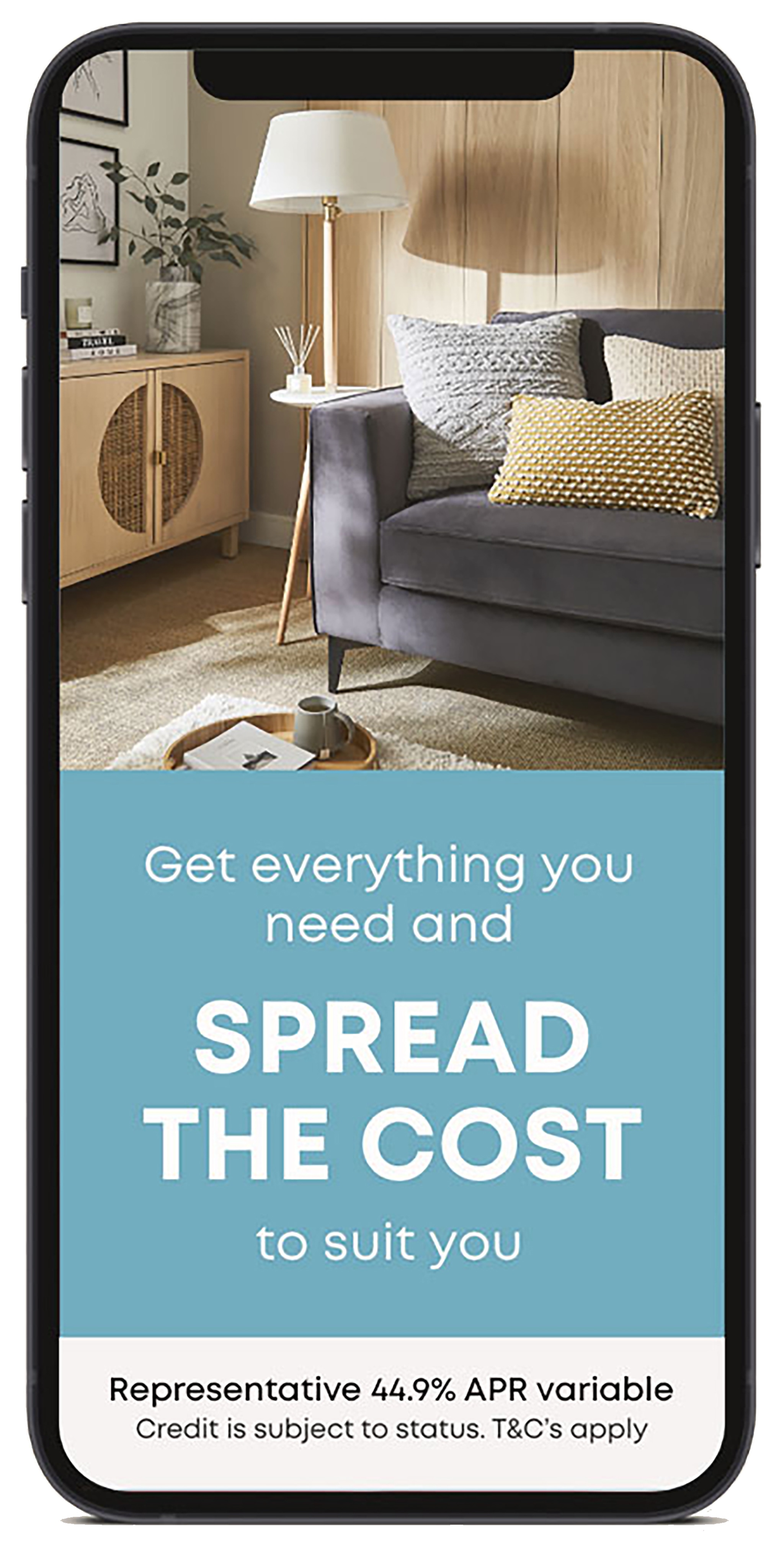 Mobile phone with spread the cost image