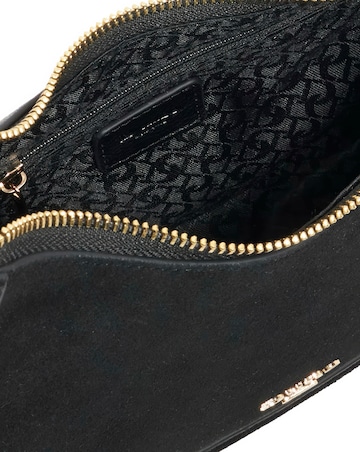 Dune Direction Real Suede Asymmetric Chain Detail Shoulder Bag