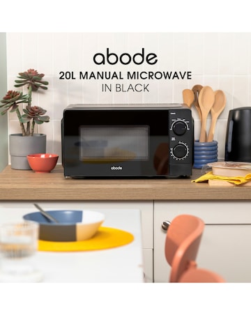 Abode AMM2005B 20L Manual Microwave - Black