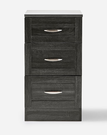 Kingston 3 Drawer Bedside Table