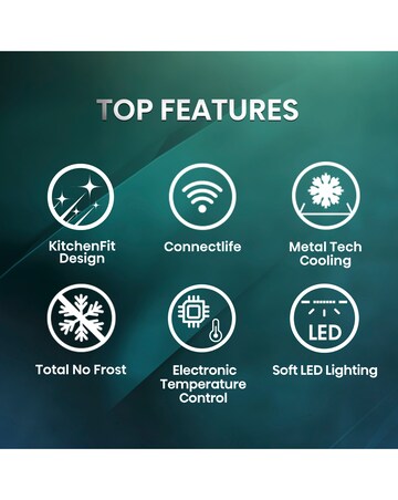 Hisense KitchenFit RB5K330GSFC Smart 60/40 Fridge Freezer - Black