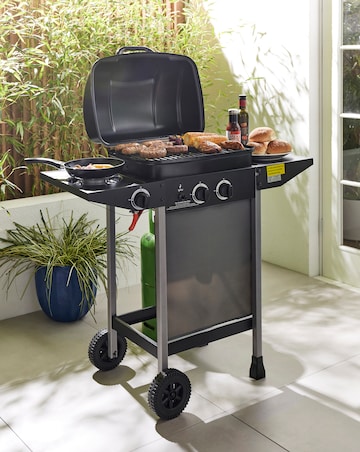 2 Burner Gas BBQ with Side Burner
