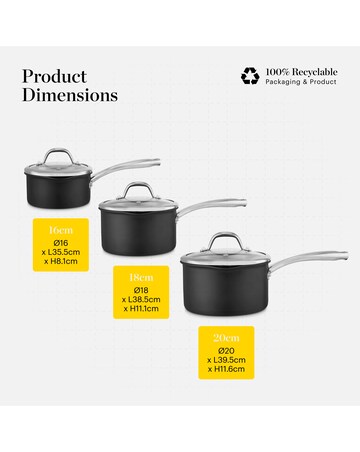 Tower x Good Food 3 Piece Saucepan Set