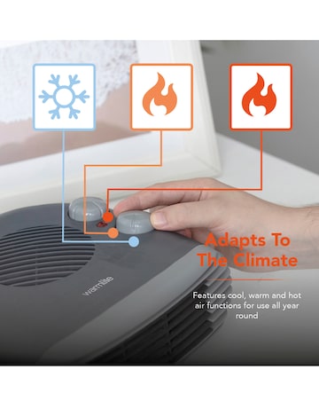 Warmlite 2000W Dark Titanium Flat Fan Heater