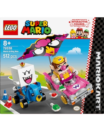 LEGO Super Mario: Mario Kart Wario & King Boo Figures and 2 Drifting Toy 42038