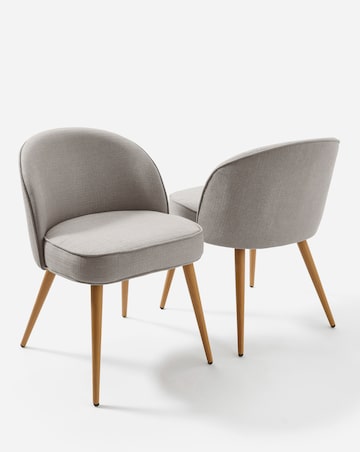 Charlotte Dining Table with 6 Emilie Fabric Chairs