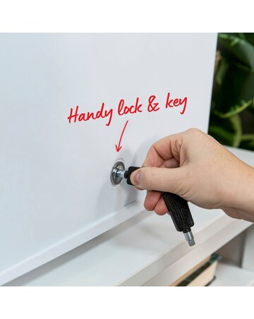 Russell Hobbs RH67TTLF0E1W-LCK Mini Fridge with Lock - White