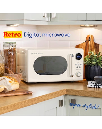 Russell Hobbs RHM2044C Retro 20 Litre Cream Digital Microwave