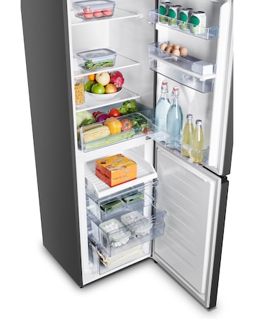 Fridgemaster MC55240DEB Fridge Freezer with Water Dispenser- E Rated