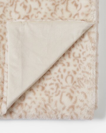 Leopard Printed Faux Fur Throw