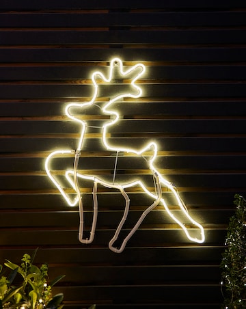 Neon Running Effect Reindeer