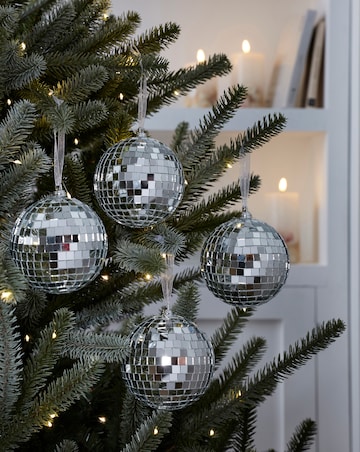 Set of 4 Disco Ball Baubles
