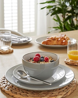 Grey Dipped 12 Piece Dinner Set