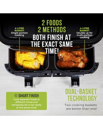 Tower T17151 Vortx Vizion Dual 8L Basket Digital Air Fryer