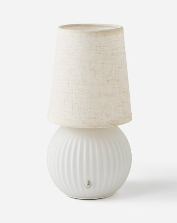 Ribbed Glass Wireless Rechargeable Table Lamp