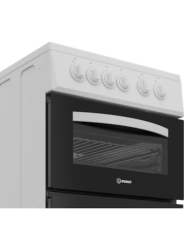 Indesit ITE5EMW 50cm Electric Twin Cooker - White