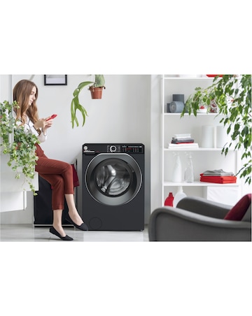 Hoover H-WASH 500 HW412AMBCB 12kg Washing Machine, 1400 spin, A rated, Black