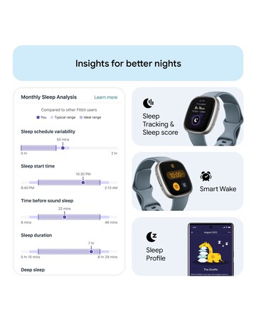 Fitbit Versa 4 Smart Watch - Waterfall Blue