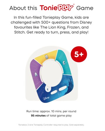 Tonies Tonieplay Disney Quiz Kingdom Game Disc