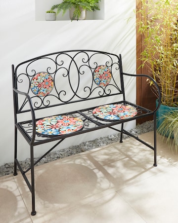 Floral Fiesta Mosaic Bench