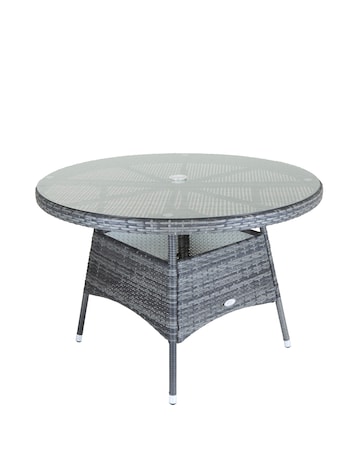 Charles Bentley 4 Seater Round Rattan Dining Set