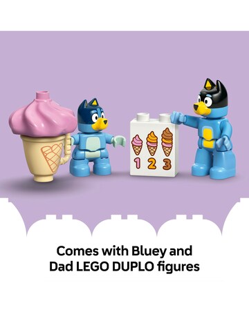 LEGO DUPLO Bluey Ice Cream Trip with Bluey Toddler Toy, Vehicle Playset 10458