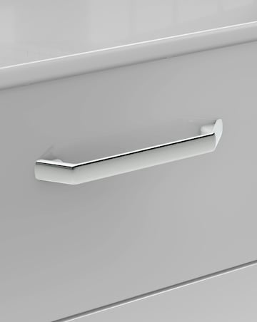 Kendal Ready Assembled High Gloss 5 Drawer Wide Chest