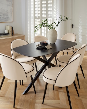 Brock Dining Table with 6 Camille Chairs