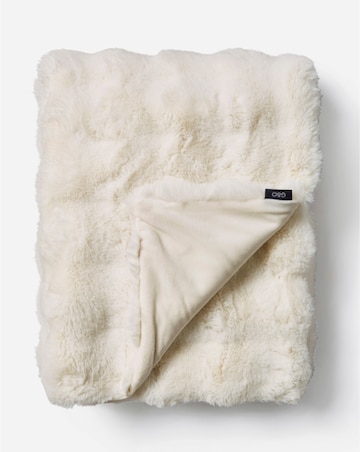 Bubble Faux Fur Throw - Ivory