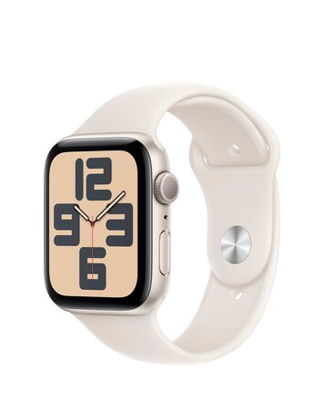 Apple Watch SE GPS 44mm Starlight Aluminium Case with Starlight Sport Band - M/L