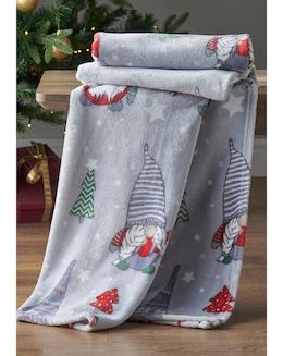 Catherine Lansfield Festive Gnomes Throw