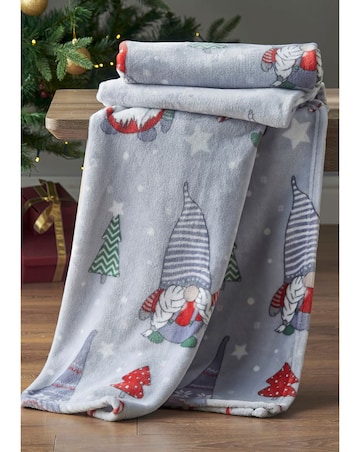Catherine Lansfield Festive Gnomes Throw