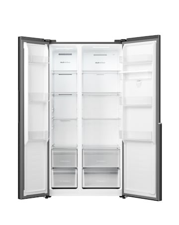 Fridgemaster MS91558DEB Non-Plumbed Total No Frost American Fridge Freezer Black