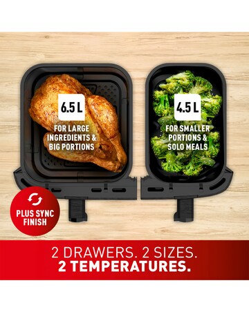 Tefal EY942HG0 Easy Fry XXL 11L Dual Basket Air Fryer