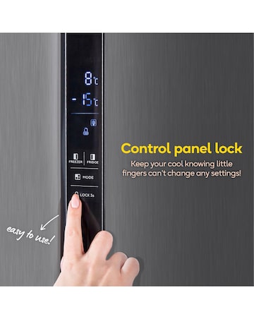 Russell Hobbs RH90AFF201SS Slim American Fridge Freezer - Inox- E Rated