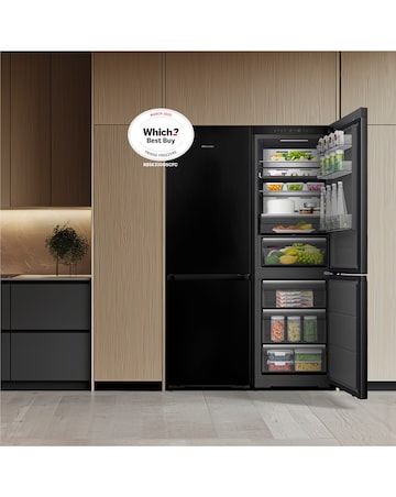 Hisense KitchenFit RB5K330GSFC Smart 60/40 Fridge Freezer - Black