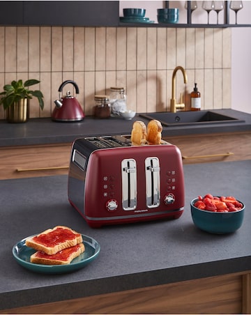 Morphy Richards Accents Pyramid Kettle & Toaster Rhubarb
