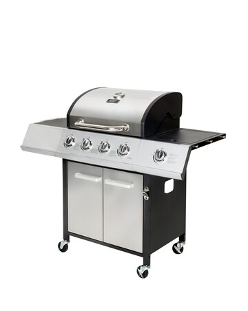 Charles Bentley 4 Burner Gas BBQ with Side Burner