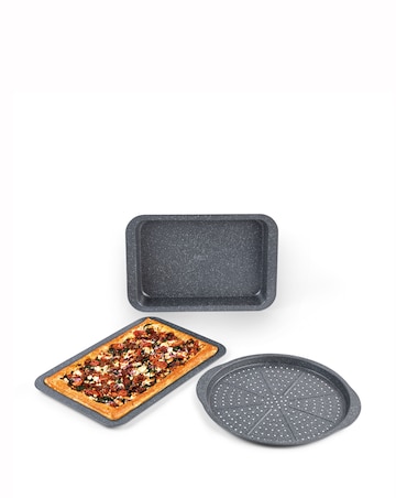 Russell Hobbs Metallic Marble 3 Piece Ovenware Set