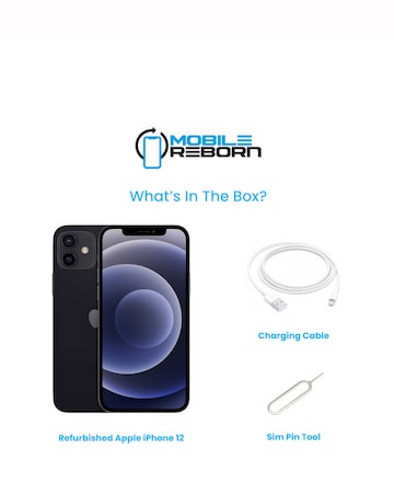 Refurbished Apple iPhone 12 64GB - Black (Pristine Condition)