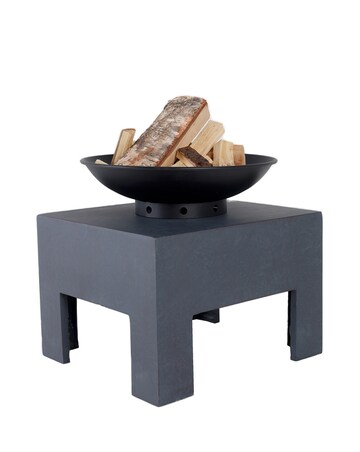 Charles Bentley Metal Fire Bowl With Square Stand