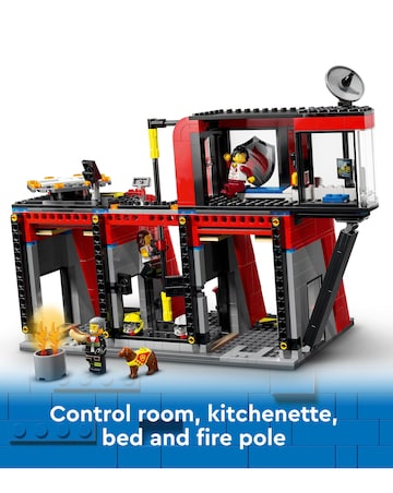 LEGO City Fire Station with Fire Engine Toy Playset 60414