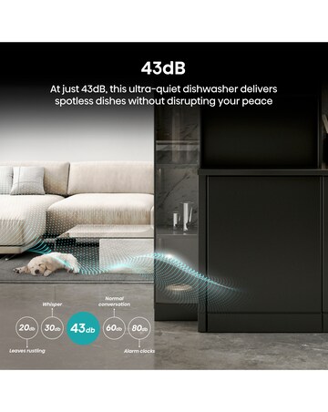 Hisense HV16CUK Fully Integrated Full Size Dishwasher 16 Place Settings Black