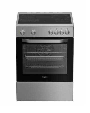 Hotpoint H6V5KMX/UK 60cm Electric Single Cooker with Multiflow - Stainless Steel