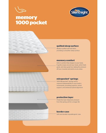 Silentnight Memory 1000 Pocket Mattress - Medium/Firm