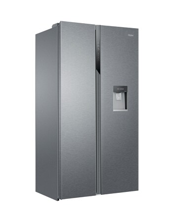 Haier Series 3 HSR3918EWPG American Fridge Freezer, Non-Plumbed - Silver
