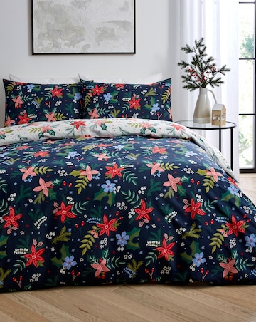 Noelle Christmas Floral Duvet Cover Set