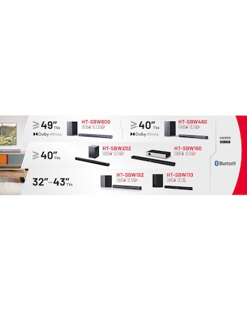 Sharp HT-SBW202 2.1ch 200W Soundbar with Wireless Subwoofer