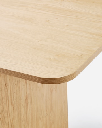 Oslo Panel End Dining Table with 6 Emilie Fabric Chairs